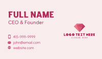 3D Pink Diamond Jewelry  Business Card