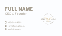 Natural Bee Wordmark  Business Card