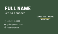 Soldier Business Card example 3