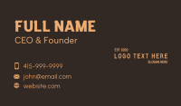 Vintage Firm Wordmark Business Card