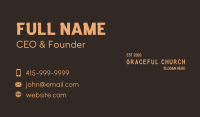 Vintage Firm Wordmark Business Card