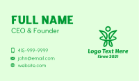 Green Healthy Person Business Card