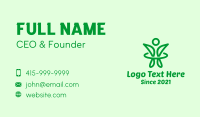 Green Healthy Person Business Card Design