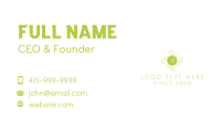 Green Tea Leaves Lettermark Business Card