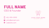 Elegant Butterfly Face Business Card