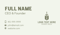 Green Sword Scale  Business Card Design