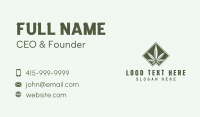 Green Medicinal Weed Business Card