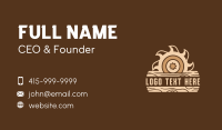 Rustic Saw Blade Woodworking  Business Card
