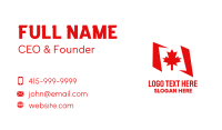 Canada Maple Flag  Business Card Design