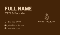 Crown Shield Wreath Letter Business Card