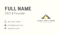 Excavator Mountain Machinery Business Card