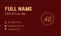 Gold Premium Lettermark Business Card