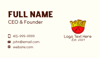 French Fries Clock  Business Card Design