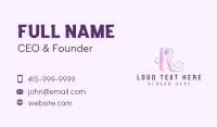 Fashion Letter R Business Card Design