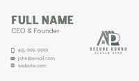 House Broker Letter P Business Card