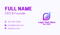 Purple Bar Diagram  Business Card Design
