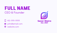 Purple Bar Diagram  Business Card