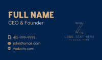 Golden Geometric Tech Business Card Design