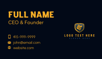 Tech Shield Crest Business Card