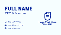 Blue Paper Document  Business Card Design