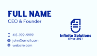 Blue Paper Document  Business Card