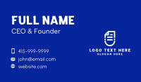 Blue Paper Document  Business Card