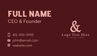 Ligature Business Card example 2