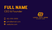 Golden Financing Letter S Business Card