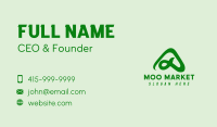 Green Triangle Letter A  Business Card Image Preview