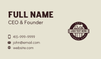 Hammer Nail Emblem Business Card Design