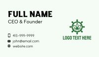 Green Marijuana Helm  Business Card