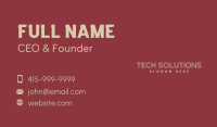 Fun Outlined Wordmark Business Card
