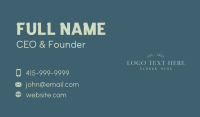 Elegant Luxury Wordmark Business Card