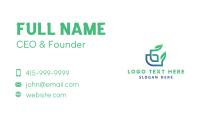 Leafy Bamboo Letter G Business Card