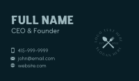 Spoon Fork Restaurant Wordmark Business Card