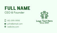 Green Tree Line Art  Business Card