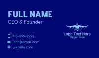 Blue Aviation Airplane Business Card