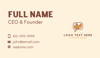 Gradient Autumn Leaves Business Card