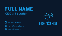 Blue Cyber Brain Programmer  Business Card