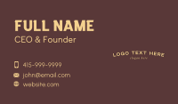 Clothing Store Business Card example 4