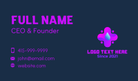 Neon Medical Droplet Business Card Design