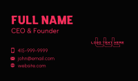 Red Tech Letter Business Card Design