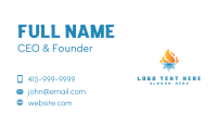 Snowflake Flame Thermal Business Card