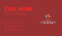 Red Ninja Shield Gaming Business Card