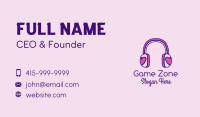 Feminine Gaming Headphones  Business Card Image Preview