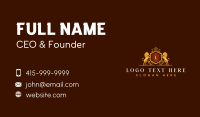 Royalty Crown Lion Investment Business Card