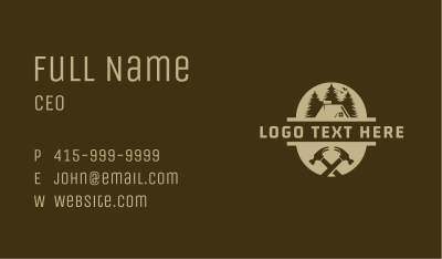 Forest Cabin Carpentry Business Card Image Preview
