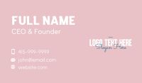 Feminine Overlap Wordmark Business Card Design