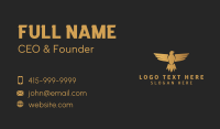 Gradient Golden Eagle Business Card Design