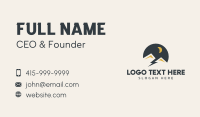 Night Mountain Scene Lightning Business Card